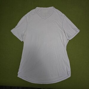 Men's Light Blue Lululemon V-Neck Short Sleeve Tee